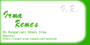 irma remes business card